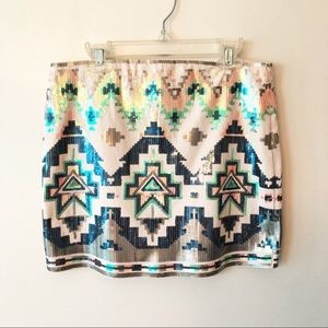 Sequined mini skirt